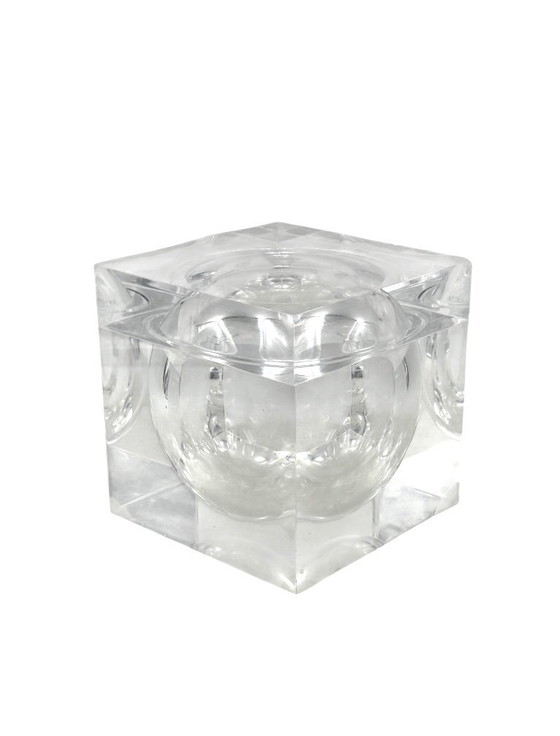 Image 1 of Space age lucite Ice Bucket mod. Bombo, Studio TG, Guzzini Italy, ca. 1970s