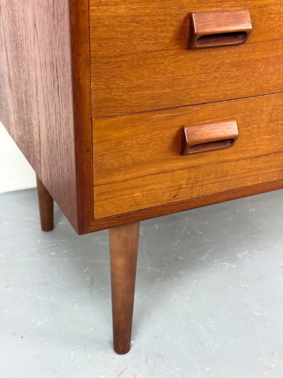 Danish Teak Chest of Drawers by Børge Mogensen for Søborg Møbelfabrik, 1960s – Wood, Vintage (photo 4 of 17)