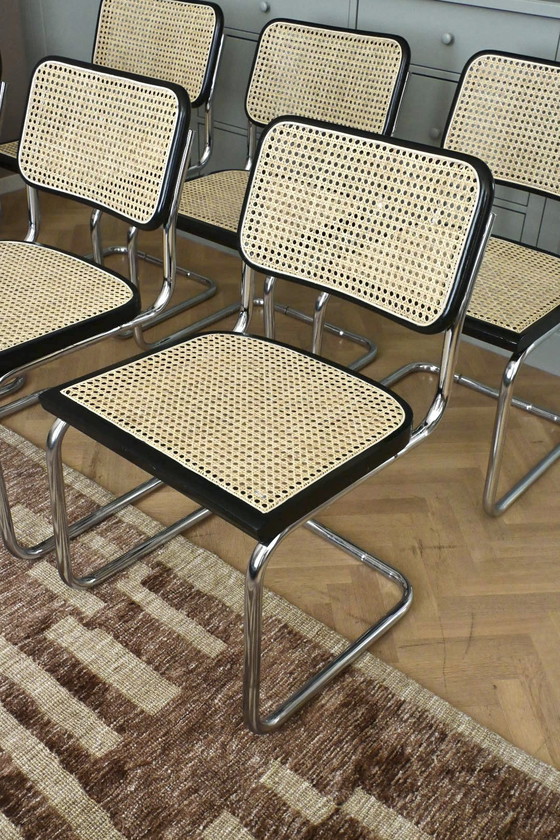 Image 1 of Juego de 6 piezas italianas B32 “Cesca” modelo Marcel Breuer B32