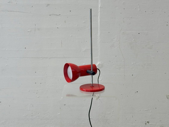 Image 1 of Lampada da tavolo di design rossa in metallo, anni '70