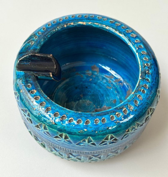 Image 1 of Vintage Ashtray • Rimini Blue • Ceramic • Aldo Londi • Bitossi • 1950