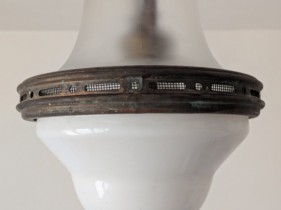 Image 1 of Paire de suspensions vintage style « Luzette » – Bauhaus / Art déco français – Recâblées