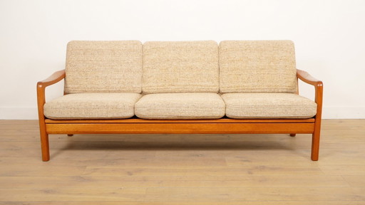 Vintage-Sofa | 3-Sitzer | Schlafsofa | Juul Kristensen | Creme