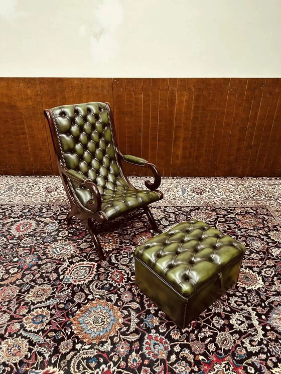 Springvale Chesterfield Armchair Victoria Stand Chair, Green (photo 3 of 11)