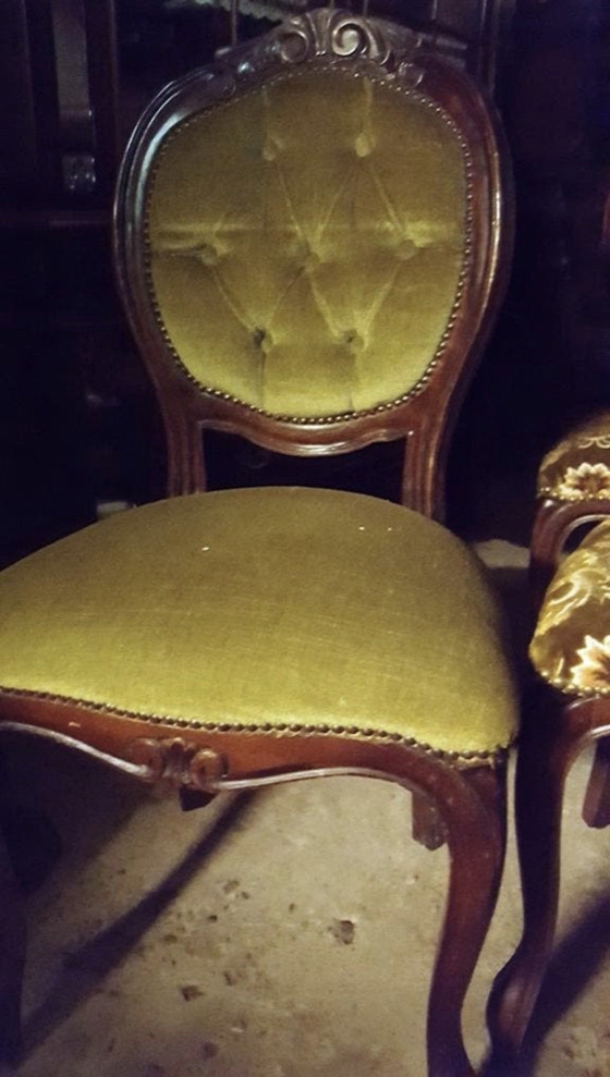 Image 1 of 2 ensembles de 4 chaises de salle à manger baroques