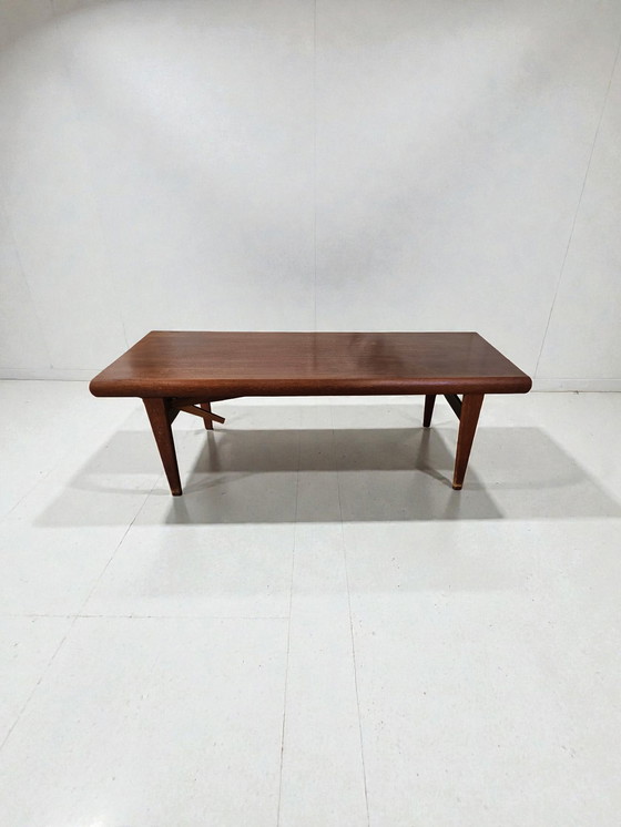 Image 1 of Mid Century Teak Couchtisch Sofatisch Tisch Johannes Andersen Trioh 1960er Jahre