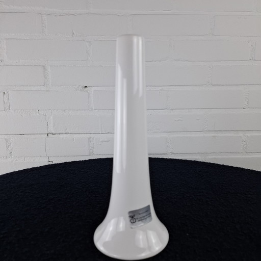 Vintage vaas Flora keramiek wit Floris Meydam, jaren 80