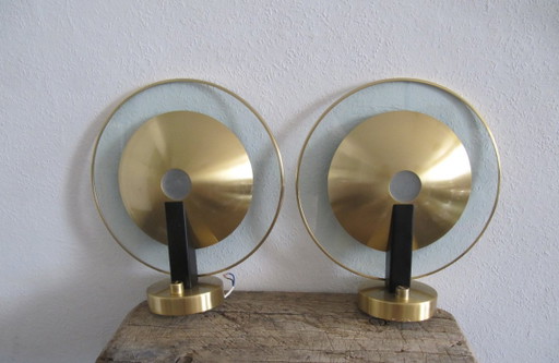 2x Wandleuchten lamp.L.M. Estiluz, Modell A-1069 Oro, Hollywood Regency Stil - Spanien - 80er