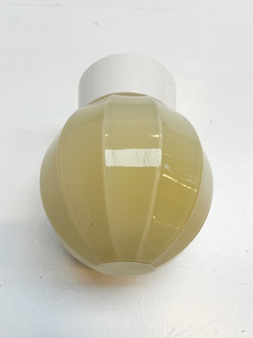 Lampada da soffitto Art Déco beige di Thabur, anni '40