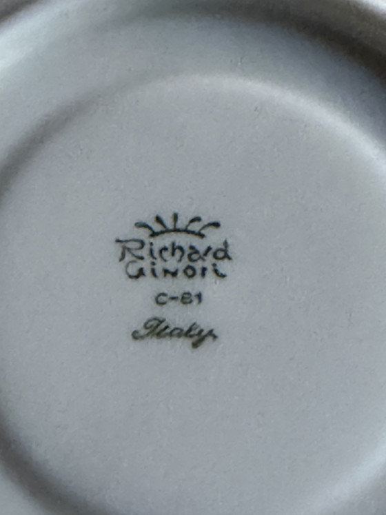 Image 1 of Richard Ginori espresso set – 6 kopjes & schotels – vintage Italiaans porselein