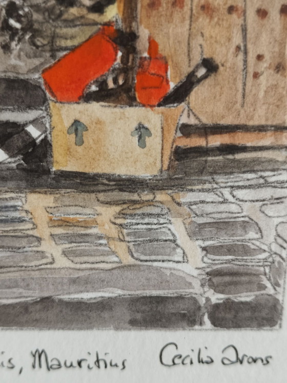 Watercolor "Engineering Works shop", Paintings & Drawings, Paper, Multi Color (photo 6 of 10)