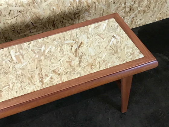 Image 1 of 60er 70er Jahre Teak Tisch Couchtisch Coffee Table Danish Design with Mirror 60s