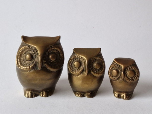Caravell Design - 3 copper owls