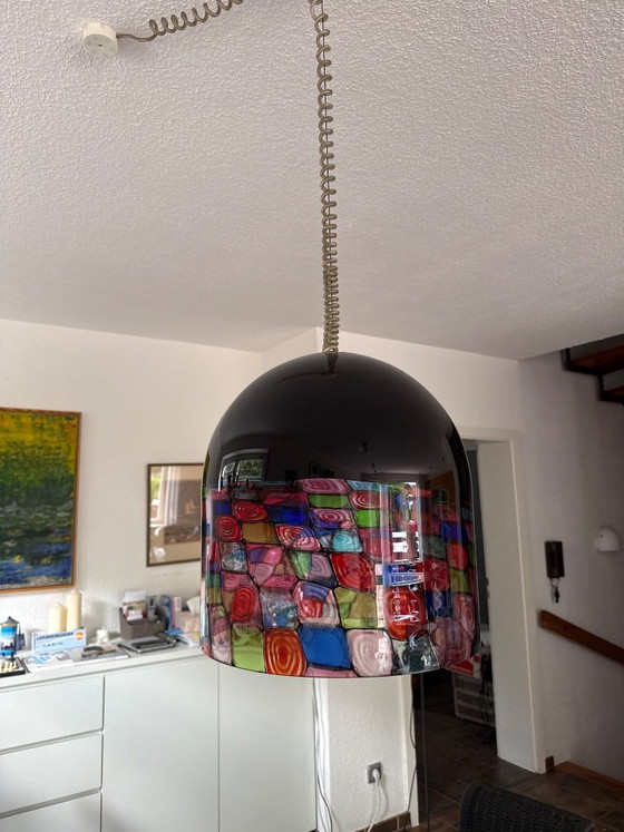 Original Murano Leucos „Tinta“ Pendant lamp – Renato Toso & Noti Massari (1971) – WITH LABEL – Murano Glass (photo 4 of 6)