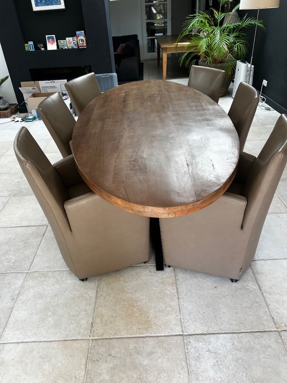 Image 1 of 6 Esszimmerstühle, Design W. Schillig