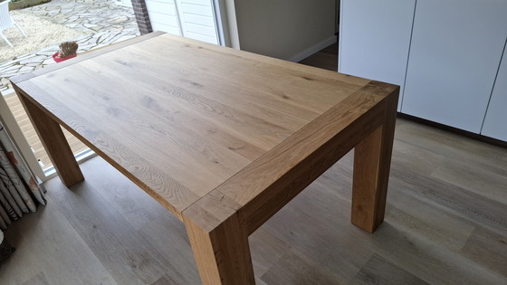 Image 1 of Solid Steamed Oak Dining Table