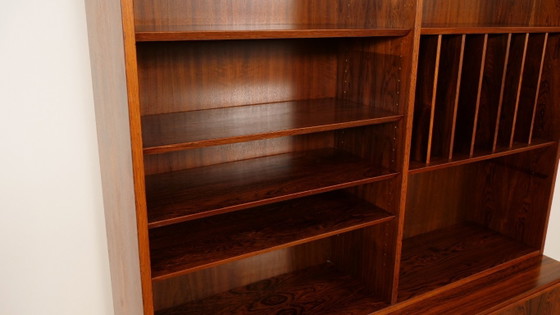Image 1 of Buffet haut vintage | Bibliothèque | Armoire à disques | Palissandre | Hundevad pour Omann Jun