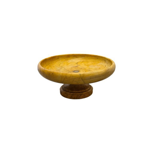 Grand Tour Giallo Siena Marmor Tazza, ca. 1860-1880