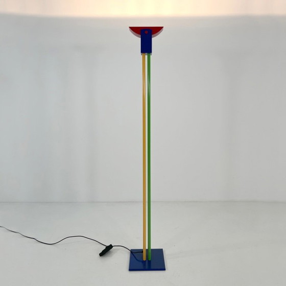 Image 1 of Lámpara de pie multicolor posmoderna de metal, años 80