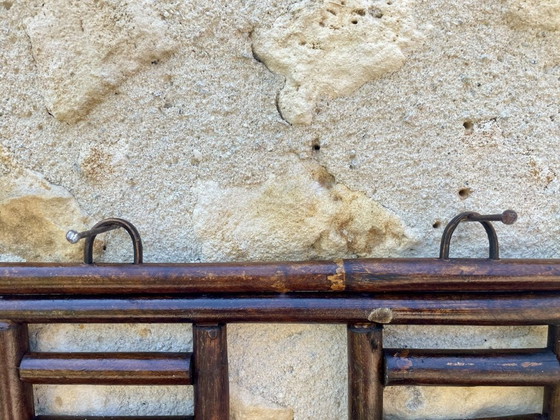 Image 1 of Vintage wandplank van bamboe en rotan uit het midden van de 20e eeuw, jaren 60.