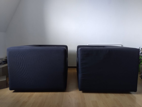 Image 1 of Zanotta Throw Away fauteuil in black textile 