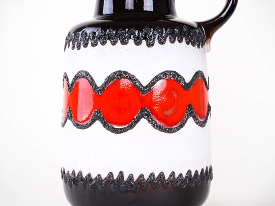 Image 1 of Ceramic vase with a handle, German design, 1960s, made in West Germany