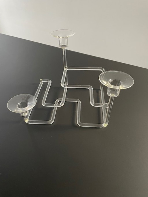 Candeliere artistico in vetro – design geometrico scultoreo