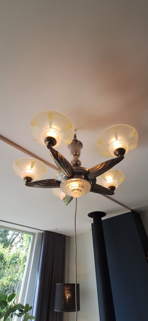 Art deco chandelier pendant lamp 1920