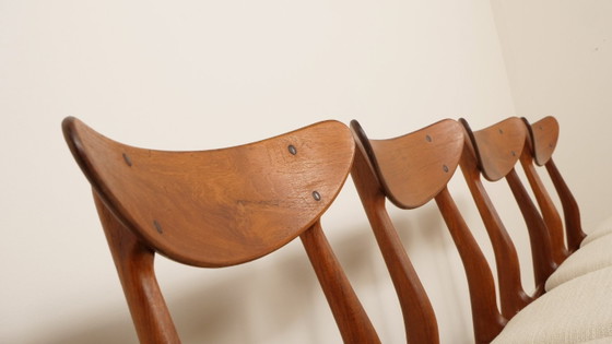 Image 1 of 4 x dining chair | Teak | Newly upholstered