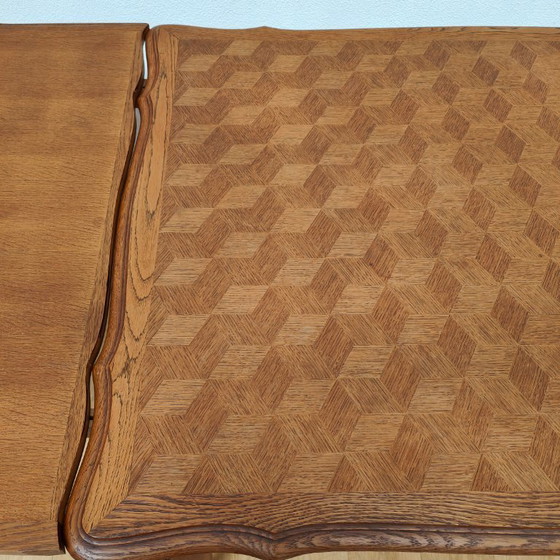 Image 1 of Table à manger de campagne vintage, table à manger extensible