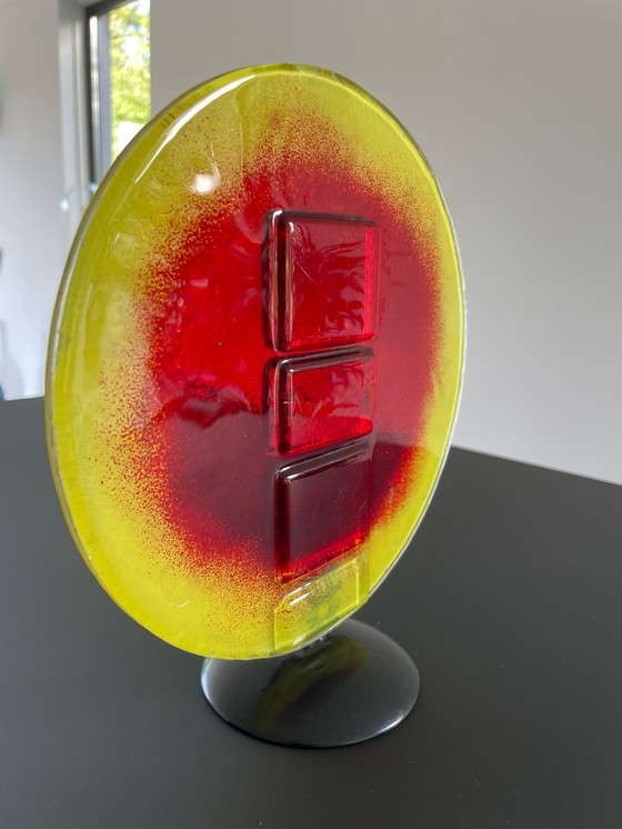 Image 1 of 1960's glassculptuur Brandende Zon