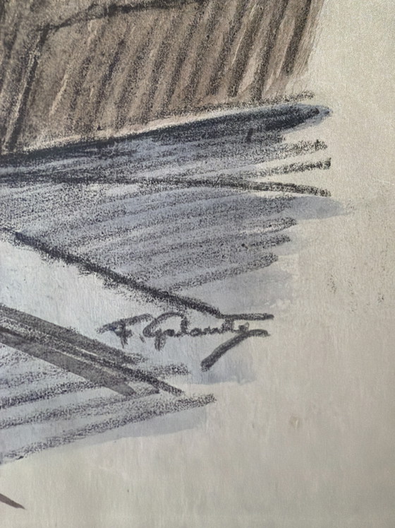 Francesco Galante - Alunni Con La Modella – Paintings & Drawings, Paper, Wood (photo 5 of 7)