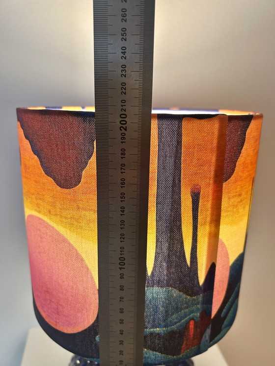 Image 1 of Lampada d'accento in stile Space Age realizzata con un raro vaso in ceramica della Germania Ovest da Jasba