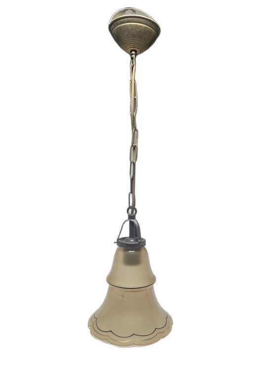 Art Nouveau Ceiling Lamp, Former Austro-Hungarian Empire, 1900s – Ceiling lights, Glass, Metal (photo 5 of 12)