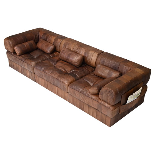 Chocoladebruine COR Trio Sectionele Bankstel Duitsland Zwitserland 1972 NIEUWE BEKLEDING