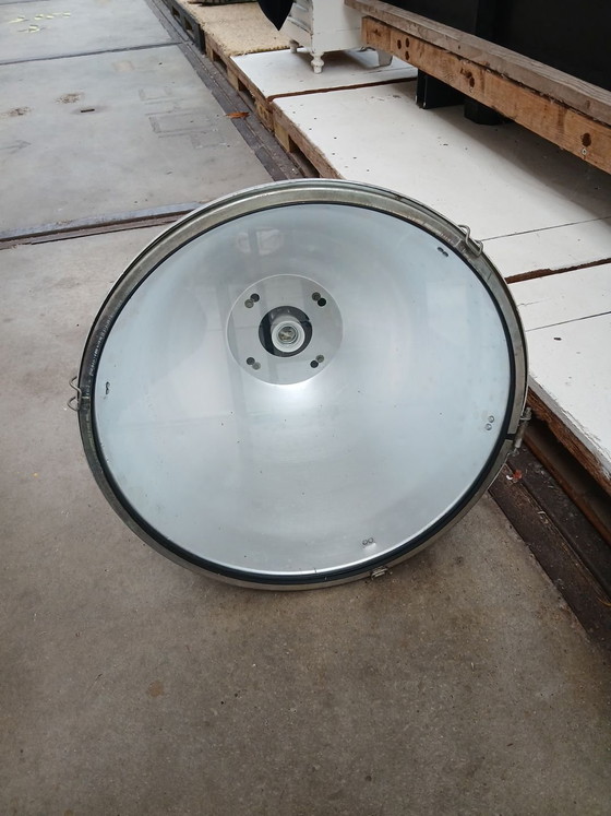 Industrielle Lampen, Pendelleuchten, Glas, Metall, Grau (Foto 5 von 9)