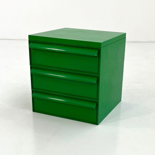 Green Chest Of 3 Drawers Model 4601 By Simon Fussell For Kartell, 1970s