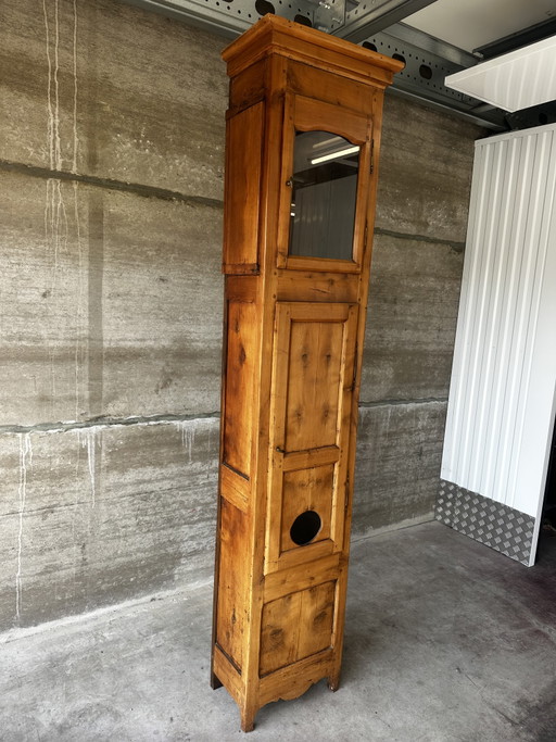Franse kersenhouten kast voor een staande klok – begin 19e eeuw – vitrinekasten, Wood (photo 2 of 15)