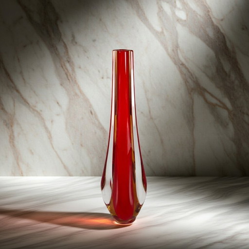 Flavio Poli Murano Vase - Seguso Vetri d'Arte - Sommerso Technique