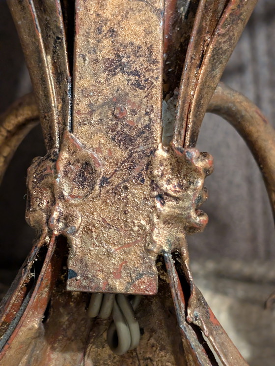 Image 1 of Pair of exclusive Florentine wall lights “Wheat Sheaf” – Mid-Century Design (Attribution: Hans Kögl / Banci Firenze)