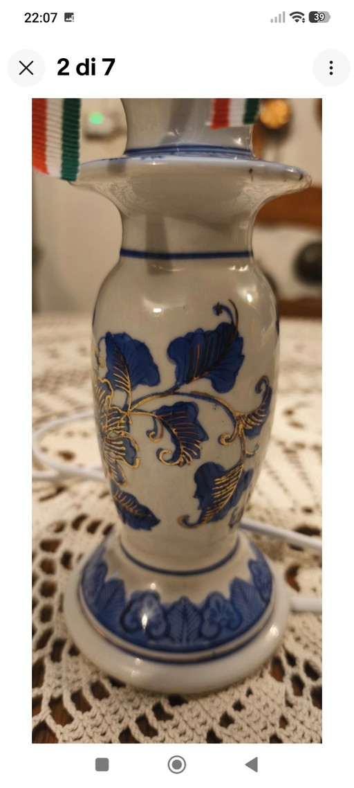 Table Lamp – tafellampen, Glass, Porcelain (photo 2 of 7)