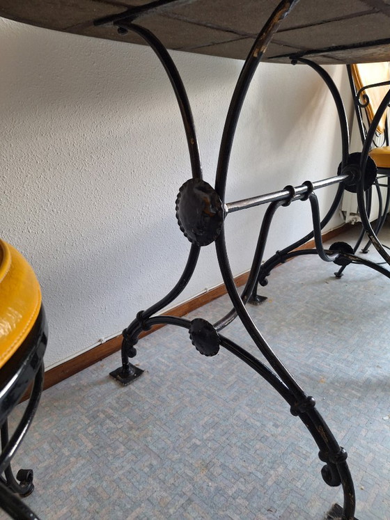 Set da pranzo vintage in ferro battuto per interni ed esterni – Set da giardino, Metallo (photo 8 of 14)