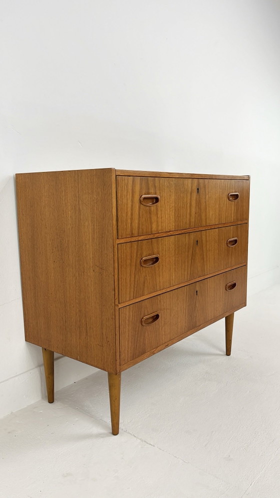 Teak fineren vintage ladekast – Ladekasten, Mid Century Modern (photo 6 of 12)