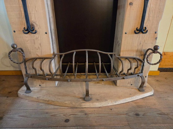 Rural decorative fireplace with wrought iron firebox – Decorative Objects, Wood (photo 7 of 9)
