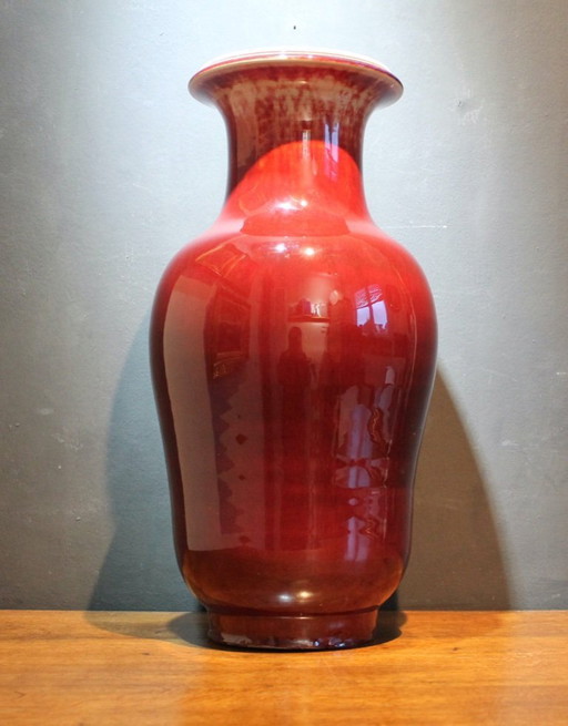 Antique Chinese "sang de boeuf" vase. (one of 2 available)