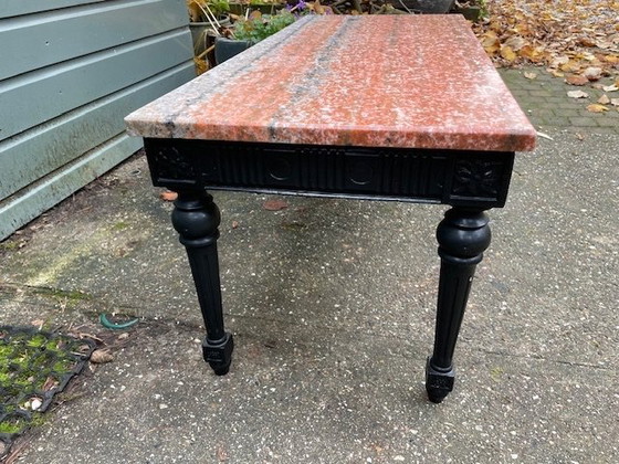 Image 1 of Antique coffee table with marble top