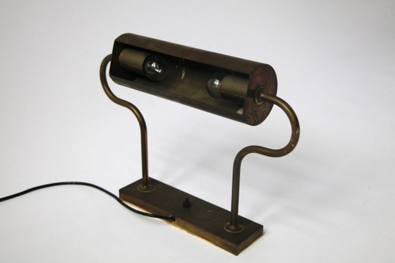 Lampada da tavolo Florian Schulz in ottone massiccio, anni '70, Lampade da tavolo, Dorato, Bauhaus (foto 5 di 8)