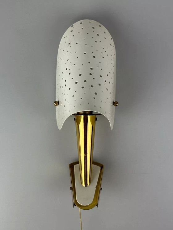 Image 1 of Lámpara de pared de los años 50 y 60 de Ernest Igl para Hillbrand Brass &amp; Metal Design