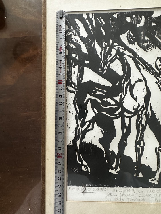 Image 1 of Suzan ROTHENBERG (1945-2020), Figuren zu Pferd - Holzschnitt - Künstlerexemplar