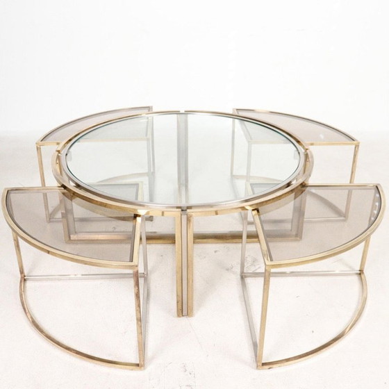Image 1 of Maison Charles nesting tafel 70's mid century regency 